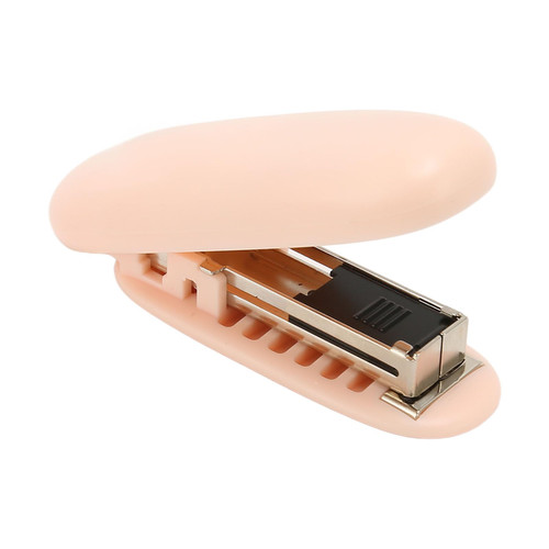 Portable Stapler, Effort Saving 15 Sheet Capacity Desktop Stapler Compact and Portable Office Stapler with Foldable Design for School Office Classroom (Pink)