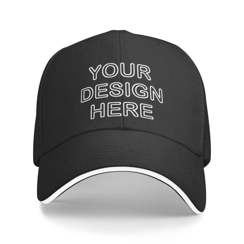 Custom Baseball Cap with Your Text Picture, Personalized Photo Hat Adjustable Custom Trucker Hat Casual Hat Gift Black