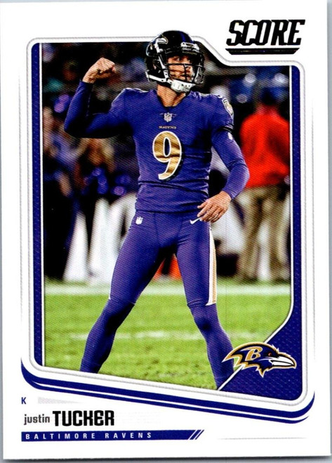2018 Score #27 Justin Tucker Baltimore Ravens Football Card