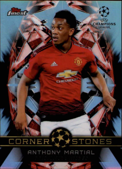 2018-19 Finest UEFA Champions League Cornerstones #FC-AMA Anthony Martial Manchester United FC Soccer Trading Card