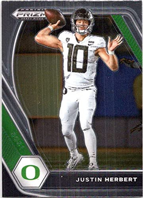 2021 Panini Prizm Draft Picks #20 Justin Herbert Oregon Ducks Football Trading Card 2021 Panini Prizm Draft Picks #20 Justin Herbert Oregon Ducks Football Trading Card