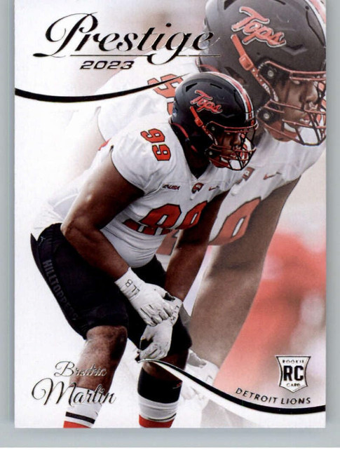 2023 Panini Prestige #309 Brodric Martin RC Rookie Detroit Lions NFL Football Trading Card
