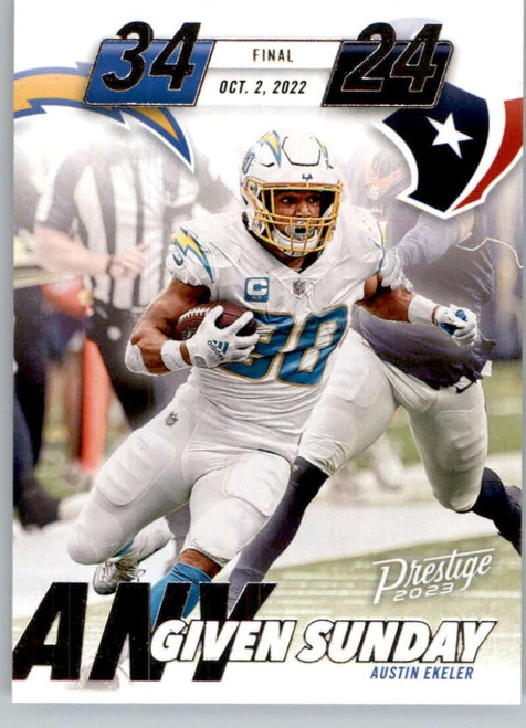 2023 Panini Prestige Any Given Sunday #4 Austin Ekeler Los Angeles Chargers NFL Football Trading Card 2023 Panini Prestige Any Given Sunday #4 Austin Ekeler Los Angeles Chargers NFL Football Trading Card