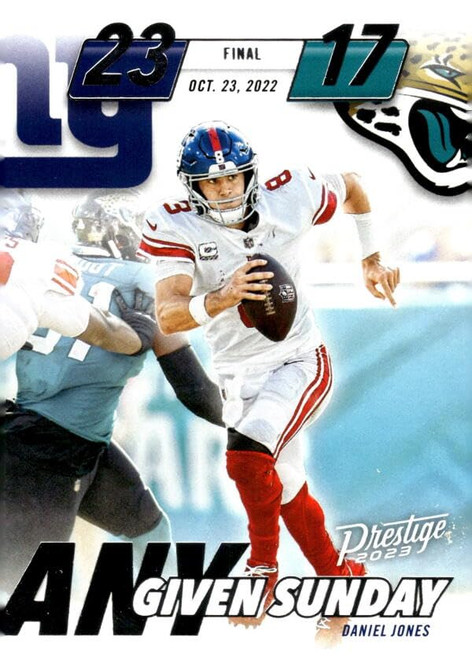2023 Panini Prestige Any Given Sunday #7 Daniel Jones New York Giants NFL Football Trading Card 2023 Panini Prestige Any Given Sunday #7 Daniel Jones New York Giants NFL Football Trading Card