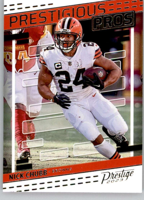2023 Panini Prestige Prestigious Pros #22 Nick Chubb Cleveland Browns NFL Football Trading Card
