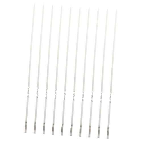 Happyyami 10pcs Grilling Skewers Shish Kabob Stick Shish Kebob Skewer Skewers for Grilling Stainless Steel Skewer Sticks Vegetable Skewers Bbq Sticks Shish Kabob Skewers Beef Skewer Outdoor