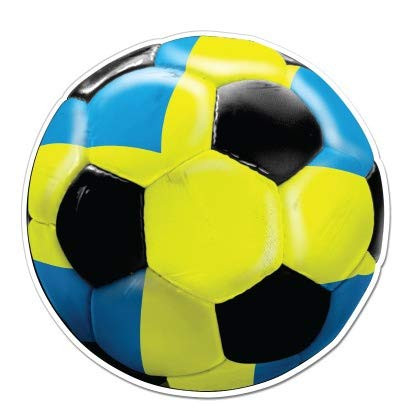 GT Graphics Swedish National Team Sweden Soccer Fan - 8" Vinyl Sticker - for Car Laptop I-Pad - Waterproof Decal