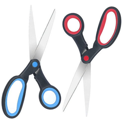 Eleckey Left Handed Scissors, 8 Inch Lefty Scissors All Purpose for Office Home School Sewing Fabric Craft Supplies