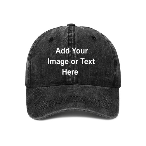 Custom Hats Design Your Own - Custom Baseball Cap for Men Women, Make Your Own Customized Dad Trucker Hat Black