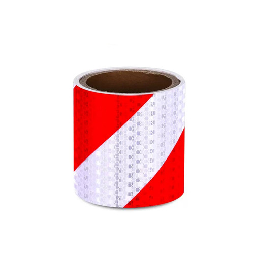 EKSED Reflective Tape 3m x 10cm Safety Warning Sticker High Intensity Reflector Tape Waterproof Self-Adhesive Security Marking Tape for Vehicles Cars Trucks Trailers Bikes Helmets Night,Red White