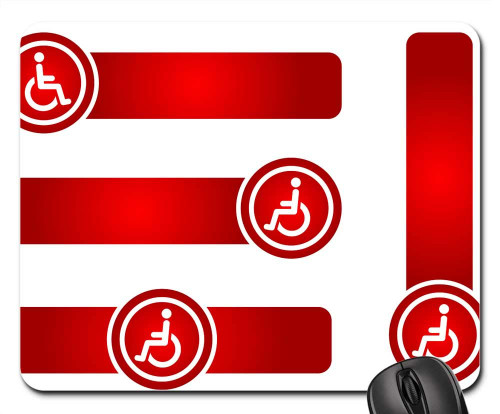 Mouse Pad - Tape Sign Symbol Disabled Element Gradient Arrow