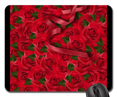 Mouse Pad - Floral Rosa Flower Tape Background Flowers