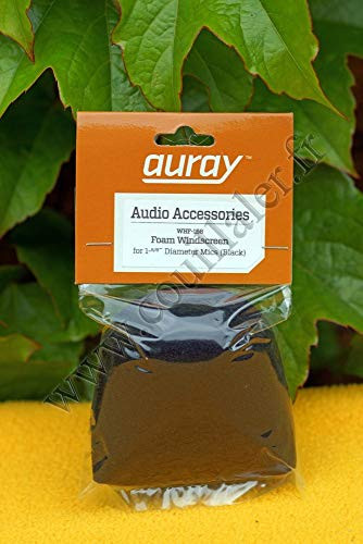 Auray Foam Windscreen for 1-5/8" Diameter Microphones (Black)