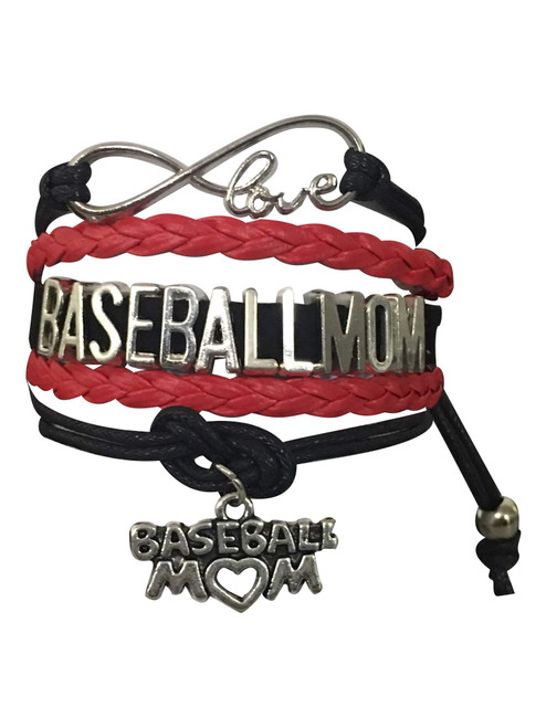 Infinity Collection Baseball Mom Bracelet- Baseball Jewelry For Moms - Gift for Baseball Player Moms