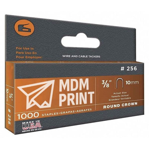1/4" x 3/8" Heavy Duty Round Crown Staples, 1000 pk.