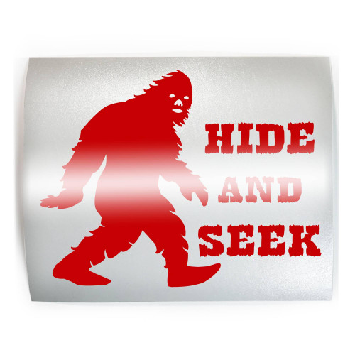 HIKE AND SEEK Bigfoot Sasquatch - PICK COLOR & SIZE - Vinyl Decal Sticker D