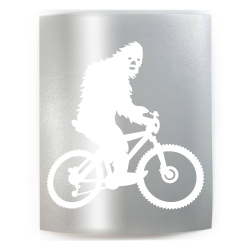 BIGFOOT MOUNTAIN BIKER Funny Sasquatch - PICK COLOR & SIZE - Vinyl Decal Sticker A