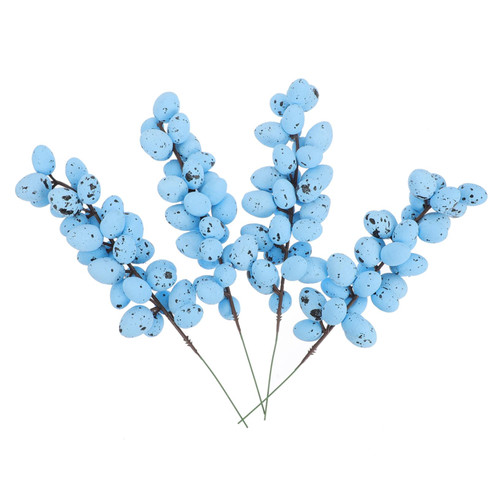 BIUDECO 4pcs Easter Egg Skewers Easter Eggs Garland Egg Flower Picks Easter Vase Filler Easter Eggs Flower Picks Artificial Branch Decor Party Prop Dining Table Foam Flower Arrangement