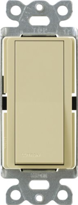 Lutron Claro On/Off Switch, 15-Amp, Single-Pole, CA-1PS-IV, Ivory