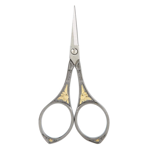 Vintage Scissor Stainless Steel Precision Scissor Sunflower Pattern Craft Scissors Sewing Shears for Embroidery Sewing Craft Art Work(#1)