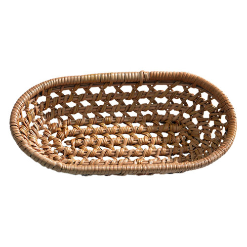 Alasum Wicker Gift Baskets Fruit Bread Basket Wicker Bread Basket Storage Bin Oval Basket Bathroom Storage Basket Towel Basket Fruits Desk Woven Storage Basket Bamboo Rattan Willow Basket