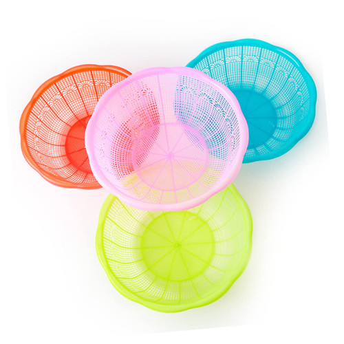 OKUMEYR 4pcs rice washing bowl Strainer bowl Draining Basket rice washing sieve basket Strainer colander rice strainer food strainer vegetable washing basket rice washing pot suite fruit