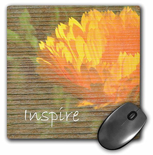 3dRose LLC 8 x 8 x 0.25 Inches Mouse Pad, Orange Flower Inspire Motivational Quotes (mp_29445_1) 3dRose LLC 8 x 8 x 0.25 Inches Mouse Pad, Orange Flower Inspire Motivational Quotes (mp_29445_1)