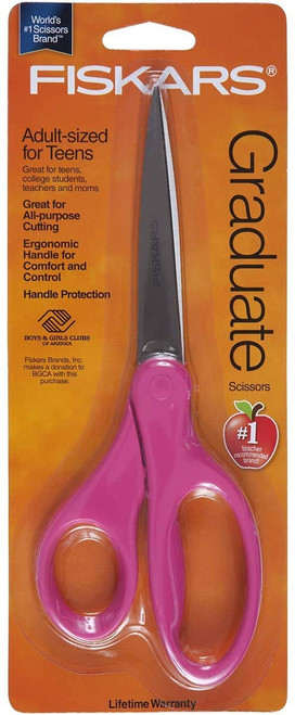 Fiskars 2-Pack 8 Inch Graduate Scissors, Color May Vary (01-005358)