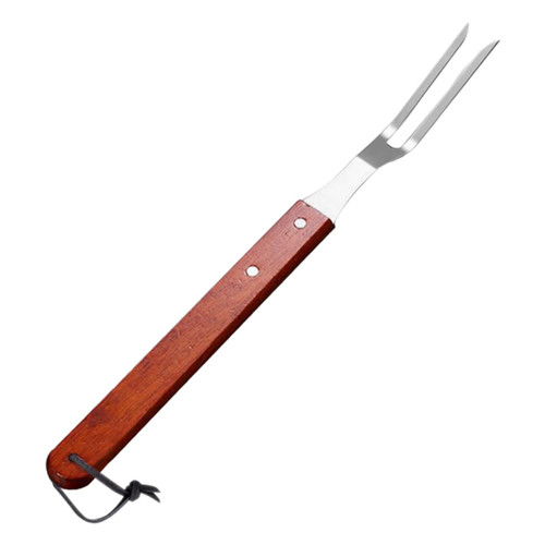 FELTECHELECTR Barbecue Fork Stainless Steel Kabob Skewers Carving Fork for Meat Portable Bbq Skewer Meat Fork Carving Barbecue Skewers Professional Barbecue Stick Serving Fork Grill Wood Outdoor