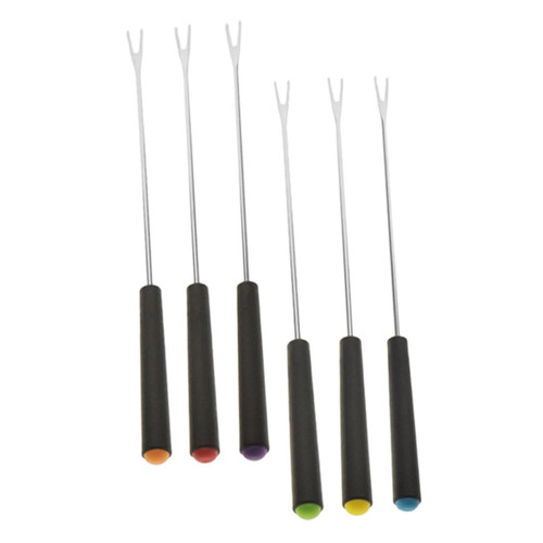 BRIGHTFUFU 6pcs grill tools serving forks large outdoor bbq tool u shape fork kitchen utensil barbecue tool meat serving forks meat skewers sticks grill fork barbecue stick pp Stainless steel