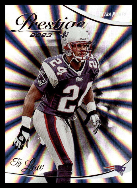 2023 Panini Prestige Xtra Points Sunburst #203 Ty Law New England Patriots NFL Football Trading Card 2023 Panini Prestige Xtra Points Sunburst #203 Ty Law New England Patriots NFL Football Trading Card