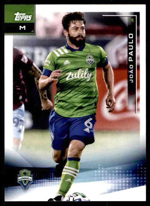 2021 Topps MLS #70 Joao Paulo Seattle Sounders FC Soccer Futbol Trading Card