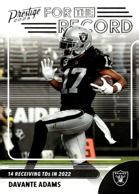 2023 Panini Prestige For the Record #8 Davante Adams Las Vegas Raiders NFL Football Trading Card 2023 Panini Prestige For the Record #8 Davante Adams Las Vegas Raiders NFL Football Trading Card