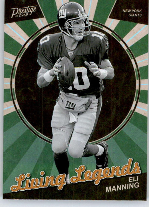 2023 Panini Prestige Living Legends #18 Eli Manning New York Giants NFL Football Trading Card 2023 Panini Prestige Living Legends #18 Eli Manning New York Giants NFL Football Trading Card