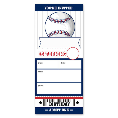 VAHATAN Baseball Birthday Party Invitations 20 Pack Baseball Ticket Invitations with Envelopes Invites Cards for Birthday Party VAHATAN Baseball Birthday Party Invitations 20 Pack Baseball Ticket Invitations with Envelopes Invites Cards for Birthday Party