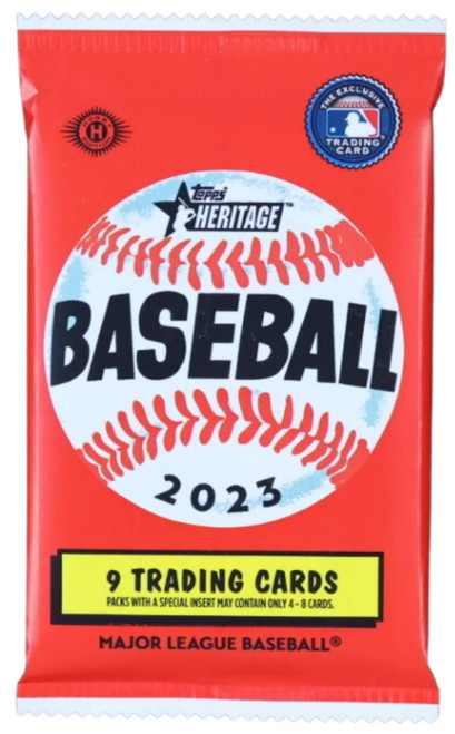 2023 Topps Heritage Baseball Hobby Pack- 9 Cards Factory Sealed