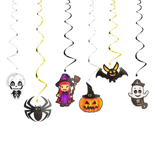 Halloween Hanging Decoration - Halloween Hanging Swirl Decorations Witches Bat Ghost Pumpkin Ceiling Decorations for Halloween Party Outdoor Indoor Decorations Supplies
