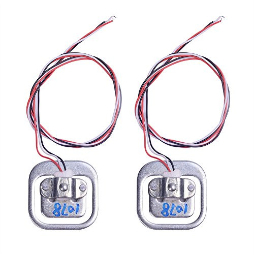 Cylewet 2Pcs 50kg 110lb Half-Bridge Weighing Sensor 3-Wired Load Cell Electric Resistance Strain Gauge for Arduino (Pack of 2) CYT1001