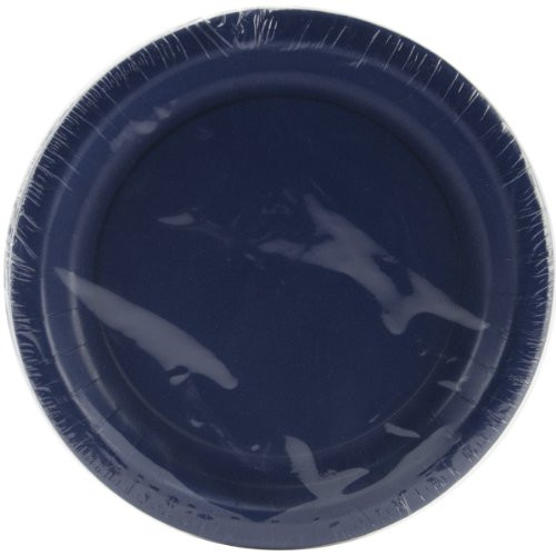 Creative Converting Touch of Color 24 Count Paper Lunch Plates, Navy