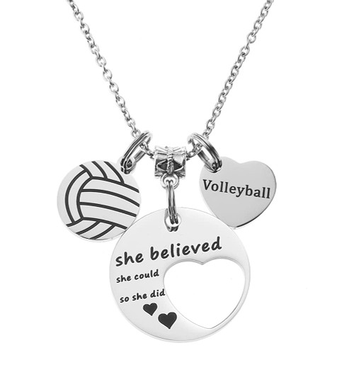 FYXYZ Volleyball Gifts Volleyball Pendant Necklace for Women Sport Necklace