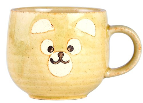 Mino ware Japan Animal Face Ball Mug Cup for Kids Bear Handcrafted(Japan import)