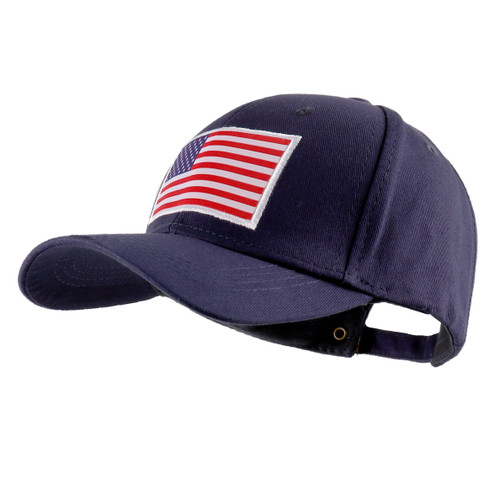 LANGZHEN American Flag Hats for Men and Women USA Flag Baseball Cap Adjustable Outdoors Trucker Snapback Hat (USA-Navy Blue)