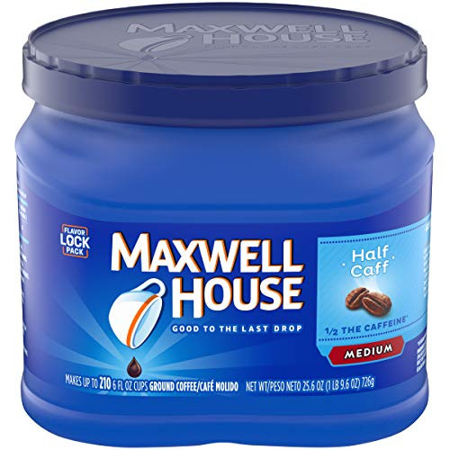 Maxwell House Half Caff Ground Coffee (25.6 oz Canister)