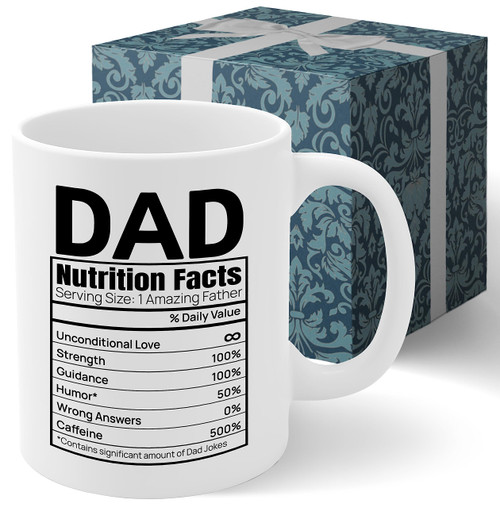 Dad Nutrition Facts Mug Dad Birthday Gift Dad Gifts From Daughter Son Coffee Mug For Dad Presents For Dad Worlds Best Dad Mug Dad Definition Mug Dad Christmas Gifts From Daughter Fathers Mug 11oz