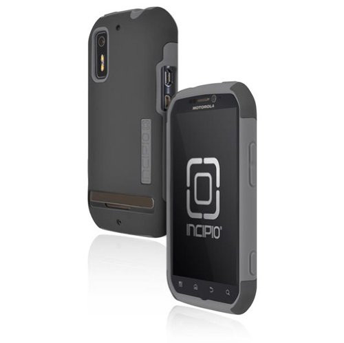 Incipio Motorola Photon 4G SILICRYLIC Hard Shell Case with Silicone Core - 1 Pack - Retail Packaging - Dark Gray/Light Gray