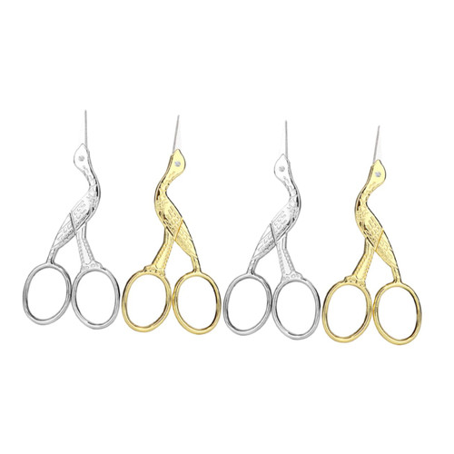 TEHAUX 4pcs Scissors Crane Scissor Dressmaking Shears Tailor Sewing Tool Bird Scissor Embroidery Tailors Shears Pointed Sewing Shears Stainless Steel Sewing Thread Household
