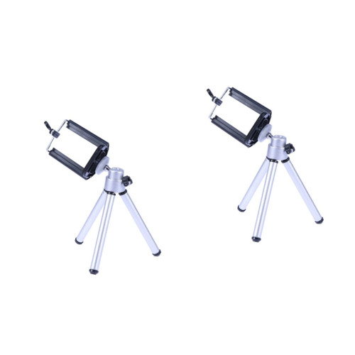 UKCOCO 2pcs Cellphone Tripod Stand Cell Phone Tripod Cellphone Stand Camera Tripod Mount Camera tripods Camera Tripod Stand Holder Adjustbale Tripod Stand Bracket Clip Regulator