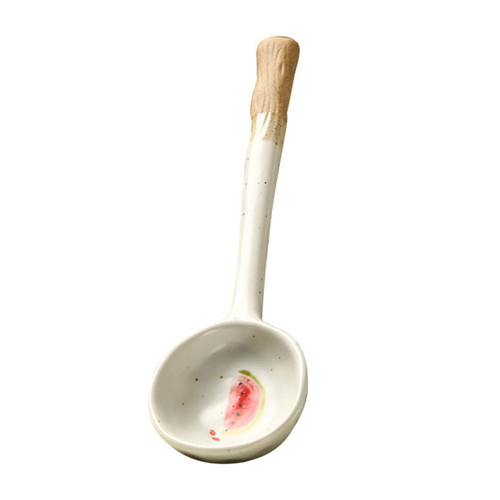 SWOOMEY Ceramic Spoon Soup Spoon Ceramic Mixing Ramen Noodle Spoon Ceramic Small Coffee Spoon Ceramic Teaspoon Ceramic Ramen Spoon Drink Spoons Ice Cream Scoop Korean Ceramics Tablespoon