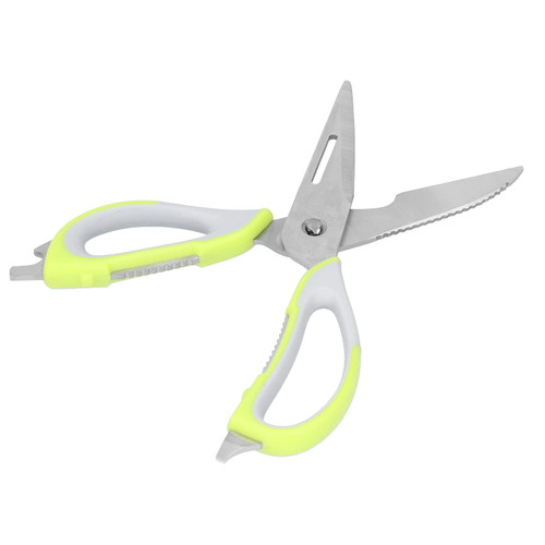 Detachable Kitchen Scissors Multifunctional Stainless Steel Seafood Food Scissors for Home Cutlery Shears (Green)
