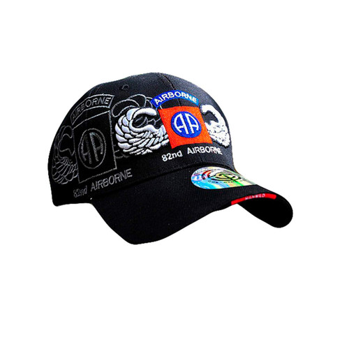 82nd Airborne Division Hat Embroidered Baseball Cap DuckTongue Cap Black 82nd Airborne Division Hat Embroidered Baseball Cap DuckTongue Cap Black